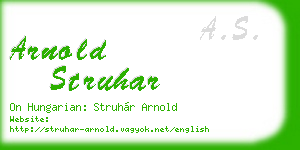 arnold struhar business card